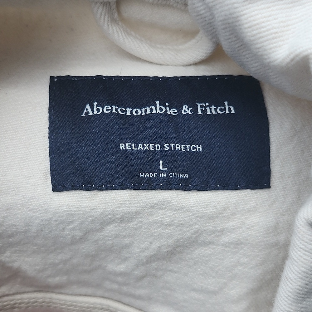 Abercrombie & Fitch Cream Lightweight Shirt Jacket - Picture 14 of 16